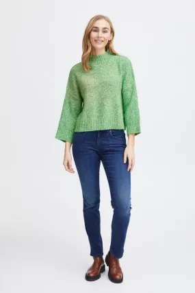 3258- Knitted Green Jumper- Fransa