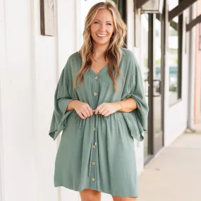 All Season Long Dress, Dark Sage