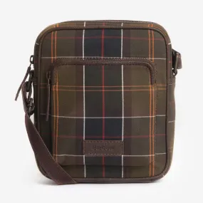 Barbour Tartan Cross Body Bag with Leather Trims in Classic Tartan