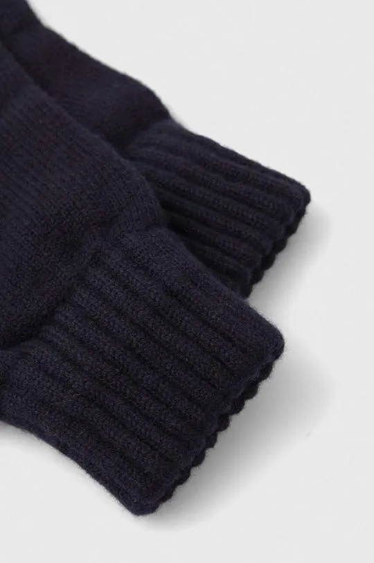 Barbour wool gloves navy blue color