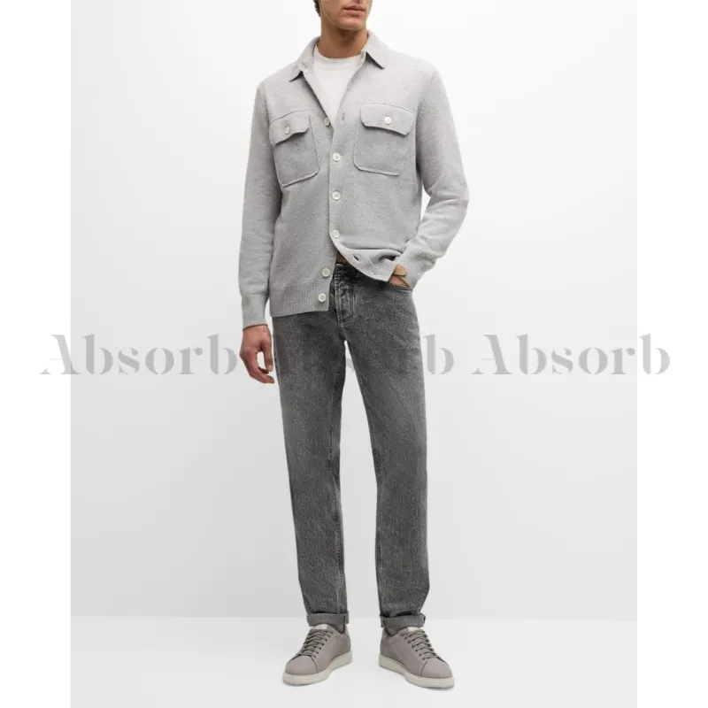 BRUNELLO CUCINELLI  |Cashmere Long Sleeves Plain Oversized Shirts