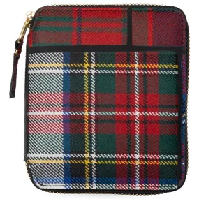 Comme des Garcons Tartan Patchwork Wallet - Red