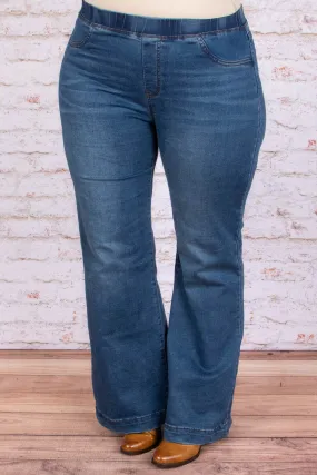 Dare To Flare Jeans, Dark Wash