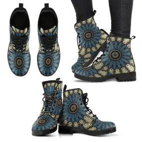 Fractal Mandala Women's Leather Boots