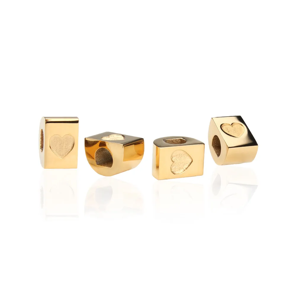 Gold Plated 3 Heart Bricks