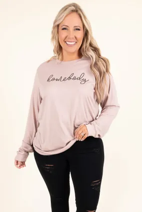 Homebody Top, Heather Pink Gravel