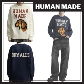 HUMAN MADE  |Casual Style Wool Nylon Street Style Long Sleeves Plain