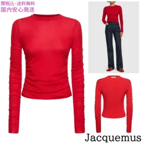 JACQUEMUS  |Crew Neck Casual Style Wool Rib Long Sleeves Plain