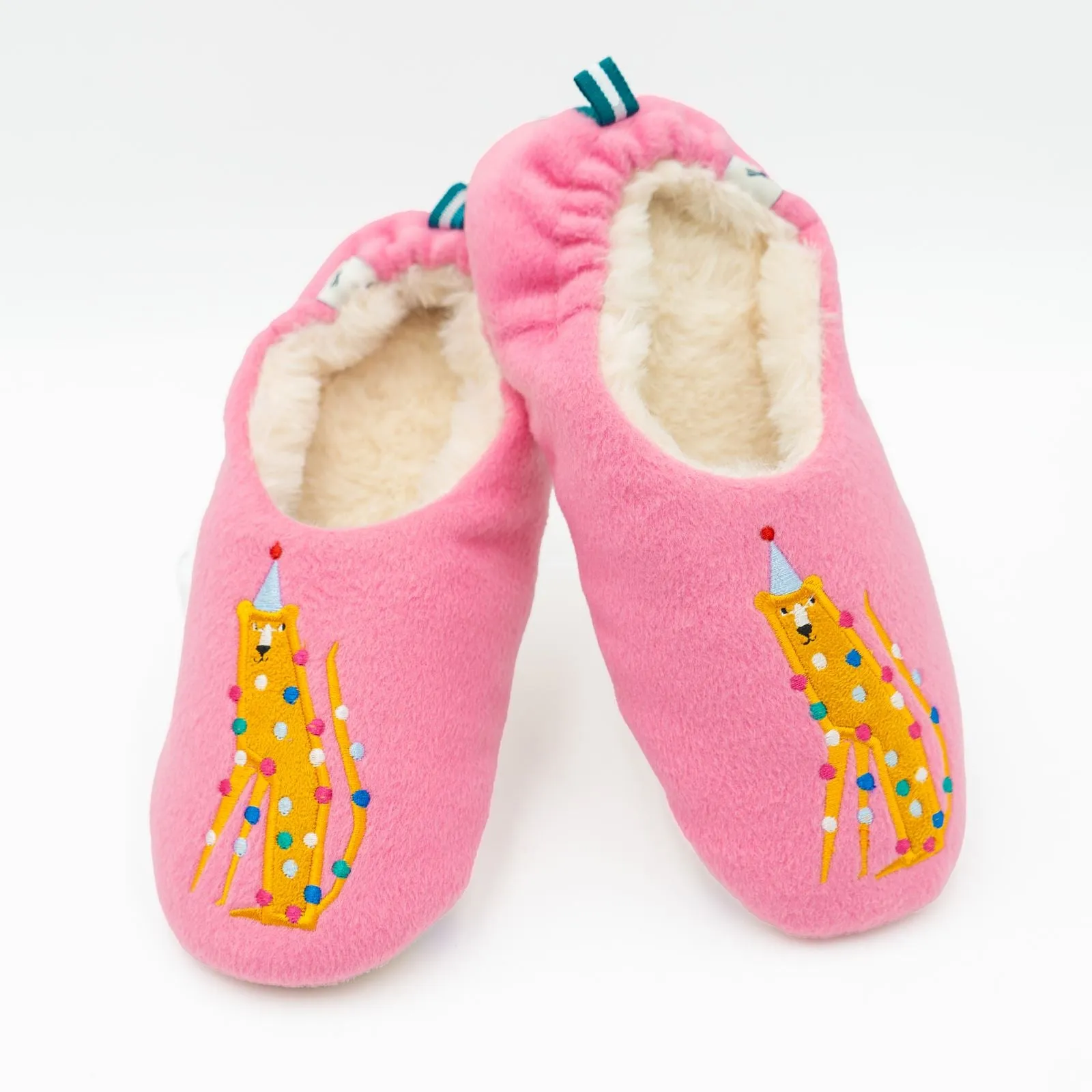 Joules Girls Pink Fluffy Warm Slippers