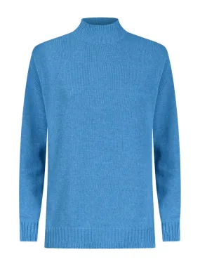 Lupetto in Cashmere Blend  - Azure Blue Mel.