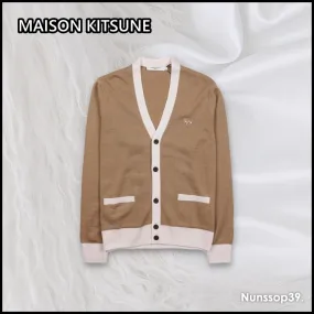 MAISON KITSUNE  |Casual Style Unisex Wool Street Style Long Sleeves Plain