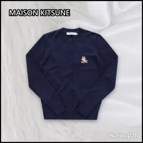 MAISON KITSUNE  |Casual Style Wool Street Style Long Sleeves Plain