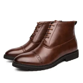 MBluxy Men's Genuine Leather Boots