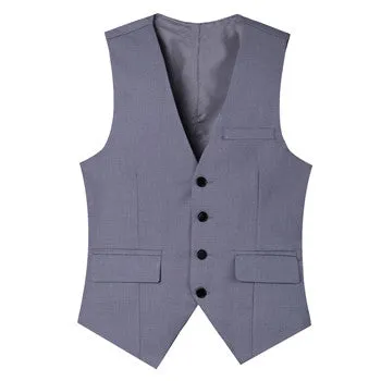 Men Sleeveless SM6azers Vest Men's Casual Slim Fit Veste De Loisir Herren Anzug SM6azers Notched Lapel Vest SM6