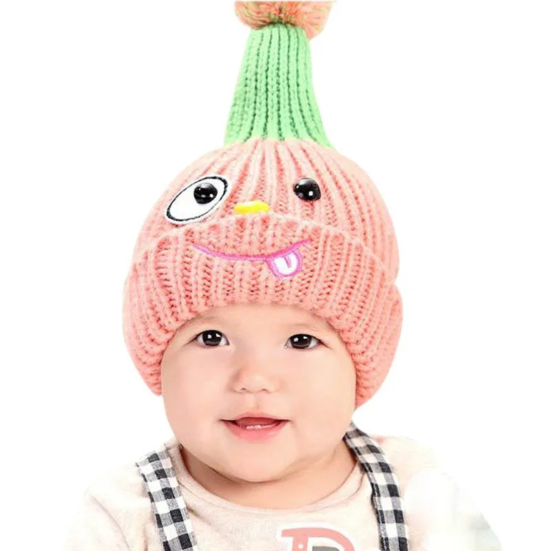 New Warm Boys Girls Baby Infant Child Hat Ear Cap Cute Kitten Kids Wool Knitted Hats SM6