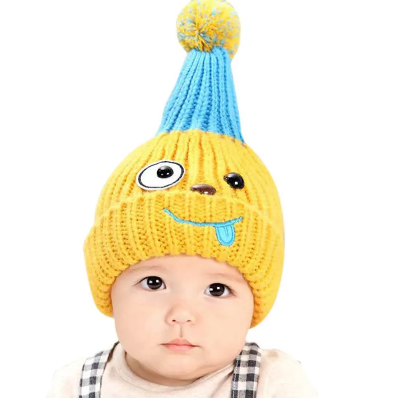 New Warm Boys Girls Baby Infant Child Hat Ear Cap Cute Kitten Kids Wool Knitted Hats SM6