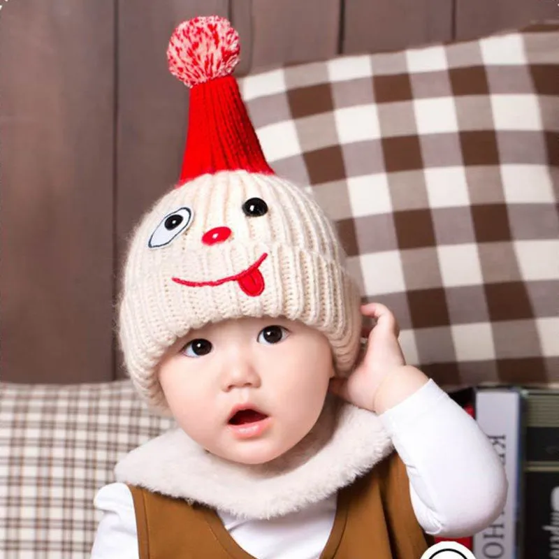 New Warm Boys Girls Baby Infant Child Hat Ear Cap Cute Kitten Kids Wool Knitted Hats SM6