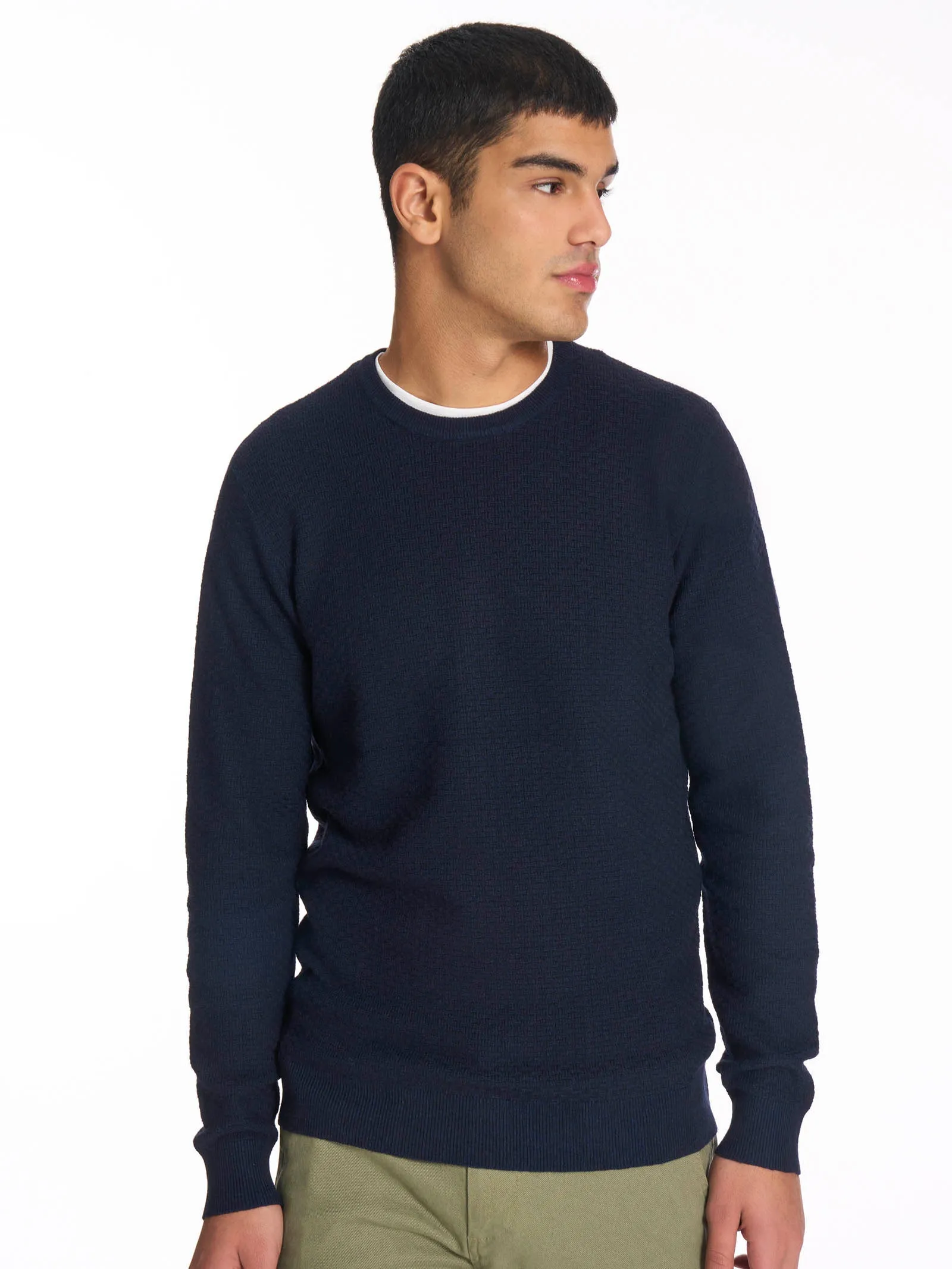 Pull  girocollo in filato Sport Wool - Aviazione