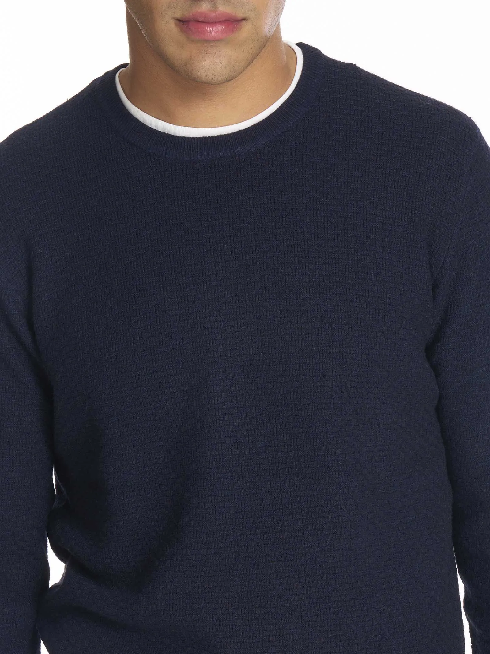 Pull  girocollo in filato Sport Wool - Aviazione