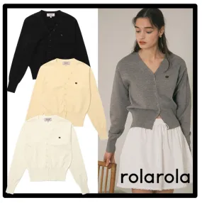 rolarola  |Unisex Street Style Logo Cardigans