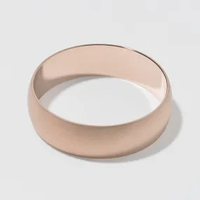 Rose Gold Classic Wedding Band - Matte 6mm