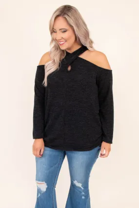 Sass Queen Top, Black