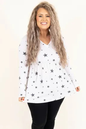 Stars And Strikes Top, Ivory