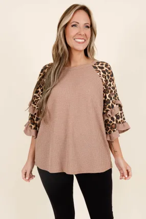 Time Heals All Wounds Top, Brown