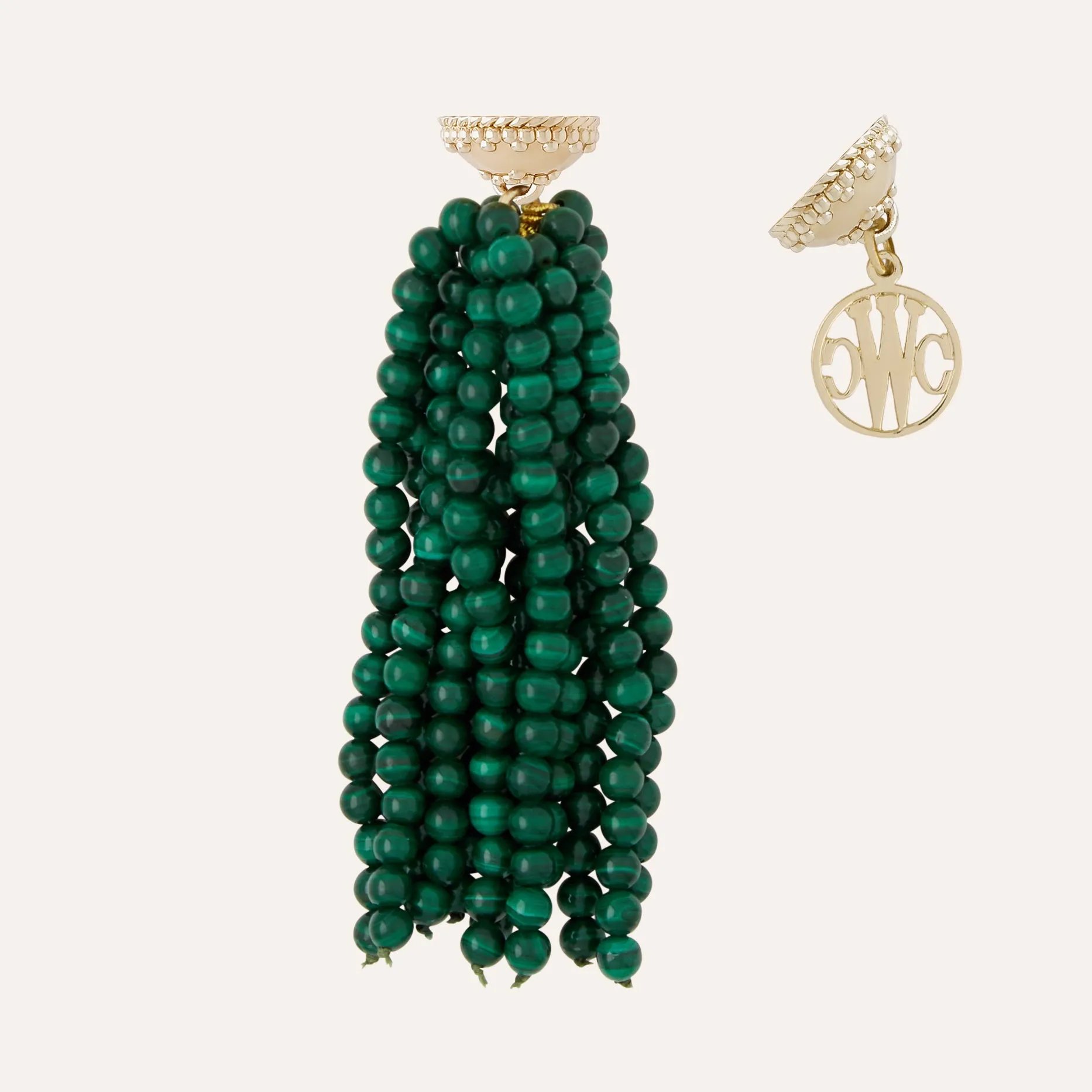 Victoire Malachite 4mm Tassel