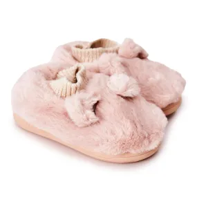 WJ1 Warm Slippers With Ribbed Light pink Dessi beige